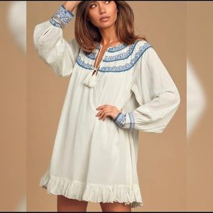 ✨SOLD✨ Free People Erin Ivory embroidered dress